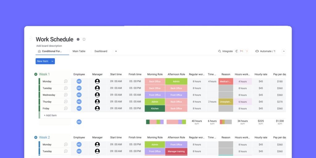 Monday.com Screenshot